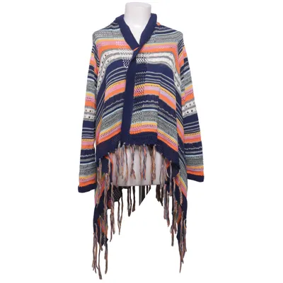 Cardigan (Bleu, Multicolore) de Miss Charm Acrylique, Coton, Élasthane, Laine