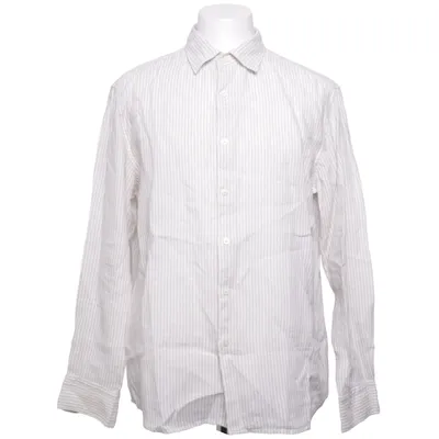 Chemise (Blanc, Beige) de Uniqlo Lin