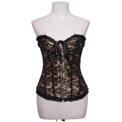Corset (Black, Beige) from Chilirose Cotton, Elastane, Polyester
