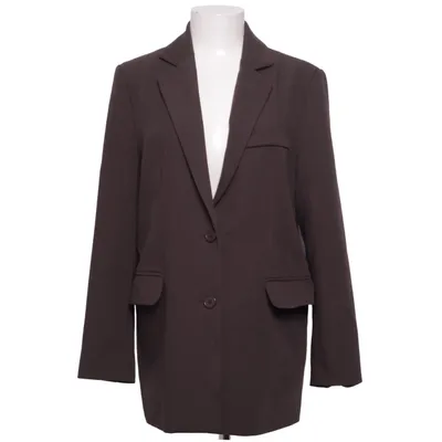 Blazer (Brown) from Mrs & Hugs Elastane, Recycled polyester, Viscose