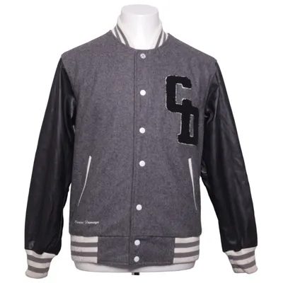 Collegejakke (Grå, Sort, Hvid) fra Criminal Damage Polyester, Polyurethan, Uld