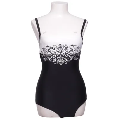 Swimsuit (Black, White) from Abecita Elastane, Polyamide