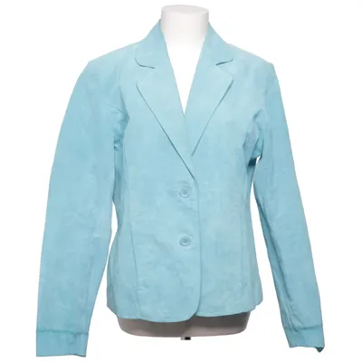 Leren blazer (Turquoise, Blauw) van Soya Leer, Suède