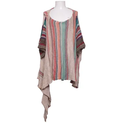 Poncho (Beige, Multicolored) from Free People Acrylic, Cotton, Linen, Nylon, Viscose