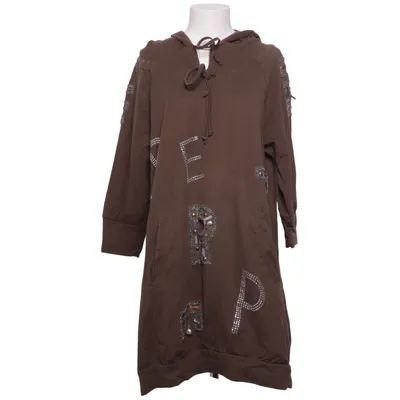 Hood dress (Brown) from Uldahl Cotton, Elastane
