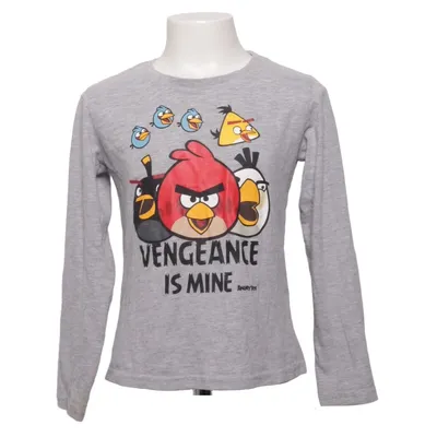 Långärmad t-shirt (Grå, Flerfärgad) från Angry Birds Bomull, Polyester
