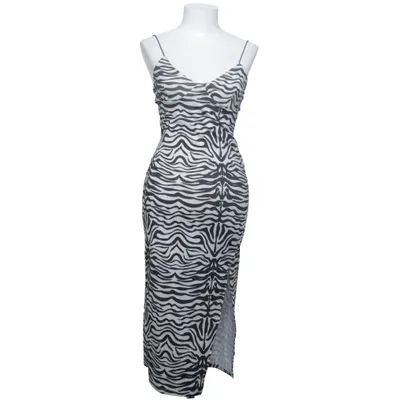 Robe longue (Noir, Blanc) de Bershka Élasthane, Polyester
