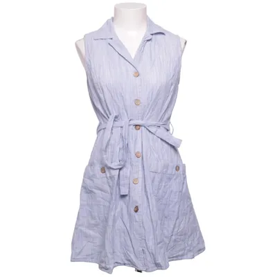 Blousejurk (Blauw, Wit) van Angie Katoen