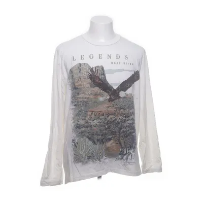 Långärmad t-shirt (Vit, Flerfärgad) från Atlas for Men Bomull, Polyester