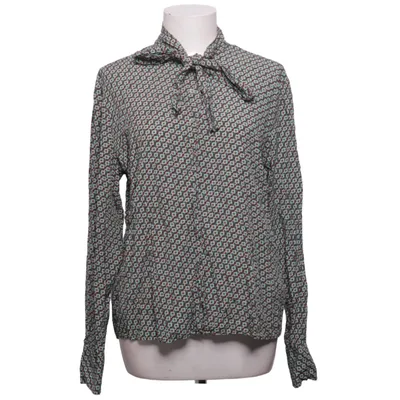 Strikblouse (Bruin, Turquoise, Wit) van And Viscose
