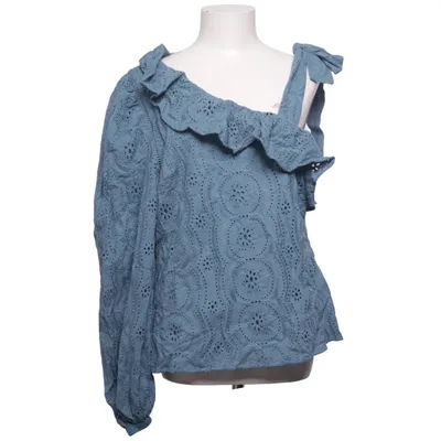 Blouse (Blauw) van Custommade Katoen, Elastaan, Viscose