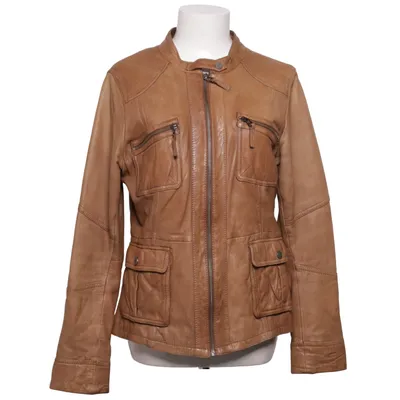 Leren jack (Bruin) van Oakwood Katoen, Polyester