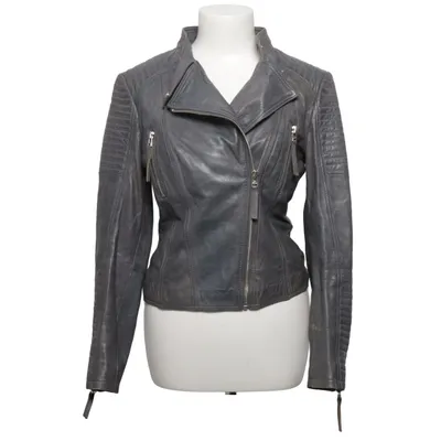Bikerjakke (Grå) fra Primeboots Læder, Polyester