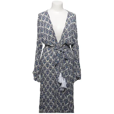 Wrap dress (Blue, White) from Achilleas Viscose