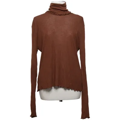 Polotröja (Brun) från H&M Premium Quality Silke, Viskos