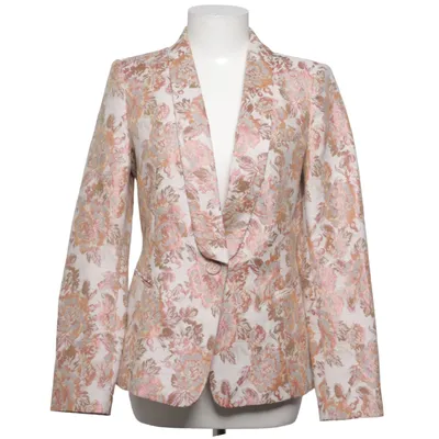Blazer (White, Pink, Multicolored) from Zara Basic Cotton, Polyester