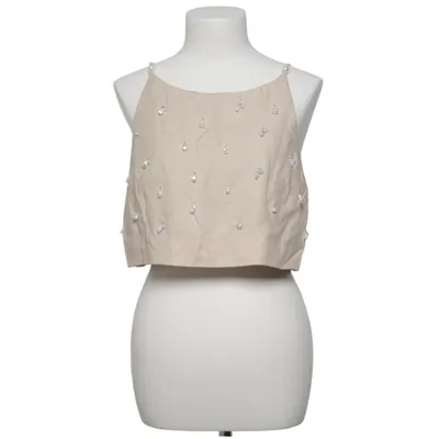 Crop top (Beige) from Aje Cotton, Linen, Lyocell