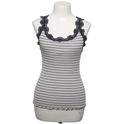 Tanktop (Blå, Hvid, Beige) fra Rosemunde Bomuld, Elastan, Polyamid, Silke