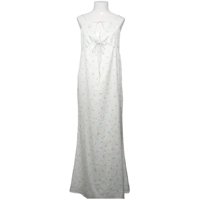 Maxikjole (Hvid, Blå) fra Adoore Elastan, Polyester