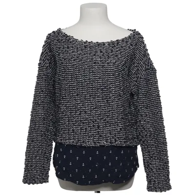 Trui (Blauw, Wit) van Gina Katoen, Polyester, Viscose