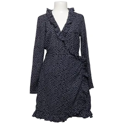 Wrap dress (Blue, White) from Ally Bell Polyester