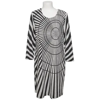 Dress (Black, White) from Leins' Elastane, Polyester, Viscose