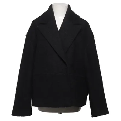 Pea coat (Black) from Dobber Elastane, Polyester, Viscose, Wool