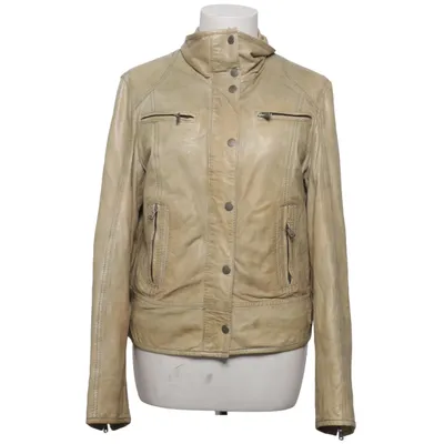 Leather jacket (Beige) from Mauritius Leather, Polyester