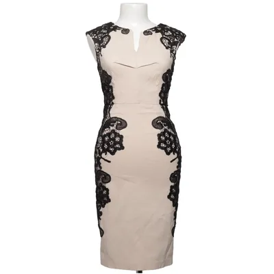 Cocktail dress (Beige, Black) from Paper Dolls Elastane, Polyamide, Viscose