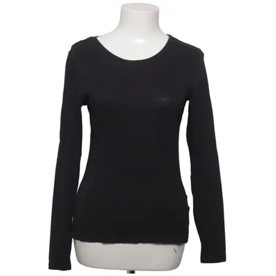 Langærmet t-shirt (Sort) fra H&M Basic Bomuld, Elastan