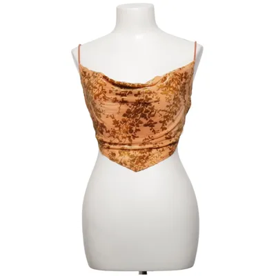 Crop top (Orange, Multicolored) from Outfitters Elastane, Polyamide, Polyester