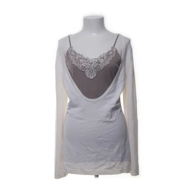 T-shirt à manches longues (Blanc) de Tuzzi Nylon, Viscose