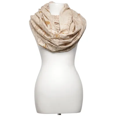 Tube scarf (Beige, Brown) from Valerie Gregori McKenzie Cotton