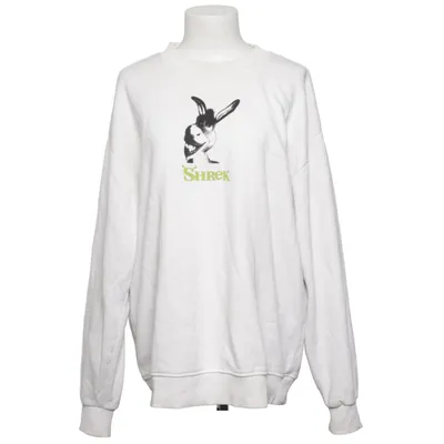 Collegetröja (Vit) från Dreamworks Bomull, Polyester