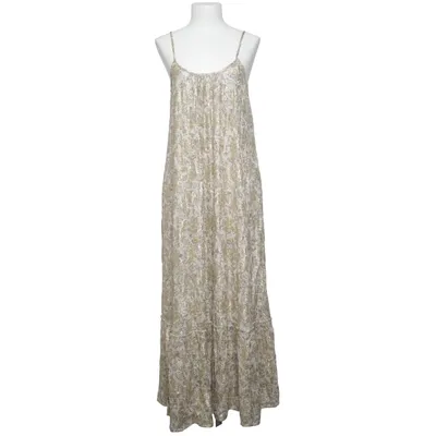 Robe longue (Blanc, Or, Multicolore) de Mango Polyester, Viscose