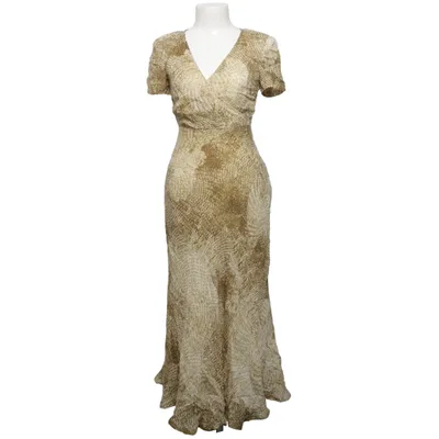 Maxikleid (Grün, Beige) von Laurèl Seide