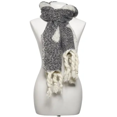 Scarf (Gray, White) from Cashmere Polyester, Viscose