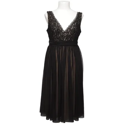 Robe de cocktail (Noir, Beige) de Début Élasthane, Nylon, Polyester, Viscose