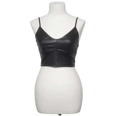 Crop top (Noir) de Even & Odd Élasthane, Polyester