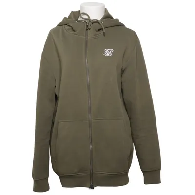 Huvtröja (Grön) från SikSilk Bomull, Återvunnen polyester