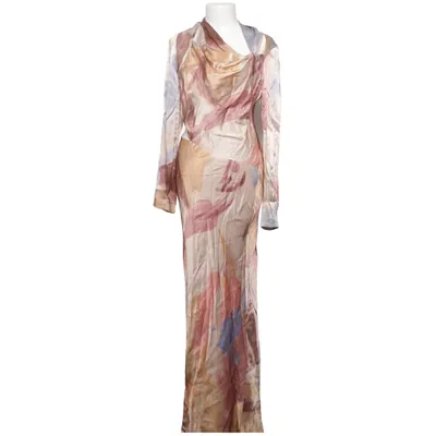 Maxikjole (Beige, Pink, Flerfarvet) fra NA-KD Art Viscose