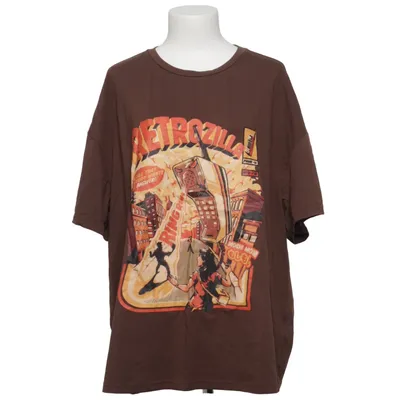 T-shirt (Brun, Flerfärgad) från Shein X Bomull, Elastan, Polyester