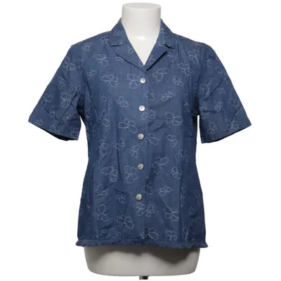 Short sleeve shirt (Blue, White) from Alfred Dunner Cotton