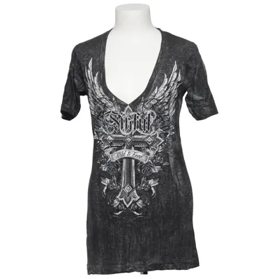 T-shirt (Gray, Black) from Affliction Cotton