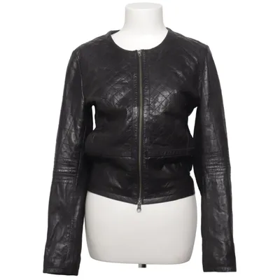 Läderjacka (Svart) från HighLevel BYC Bomull, Skinn, Polyester