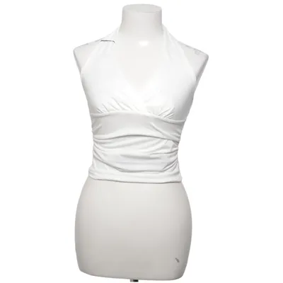 Haut dos-nu (Blanc) de Romwe Élasthane, Polyester