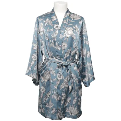 Morgenkåbe (Blå, Hvid) fra Etam Polyester