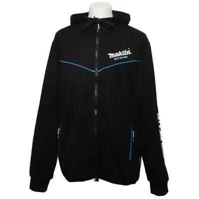 Hoodie (Black, Turquoise) from Makita Elastane, Polyester