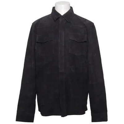 Leren jack (Grijs) van Goosecraft Leer, Polyester