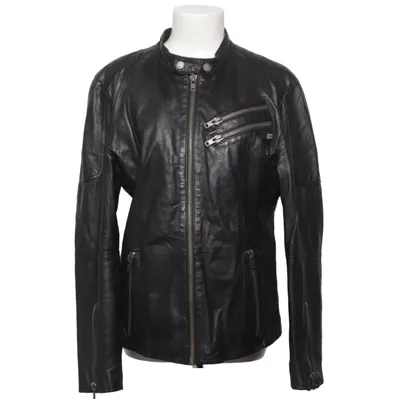 Leren jack (Zwart) van Freaky Nation Katoen, Polyester